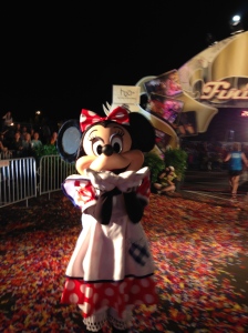 Minnie!!  And, look at all the confetti!  And, well, this one wins!